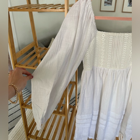 Pink Lily White long sleeve boho mini dress - Picture 5 of 7